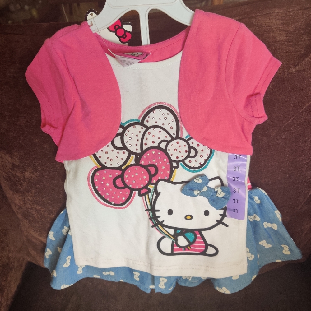 Hello Kitty 3 piece dress for 3yo